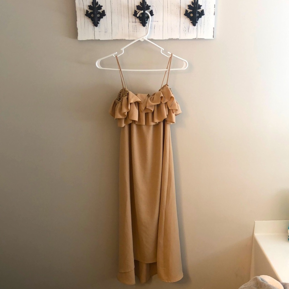 Tan flowy dress
